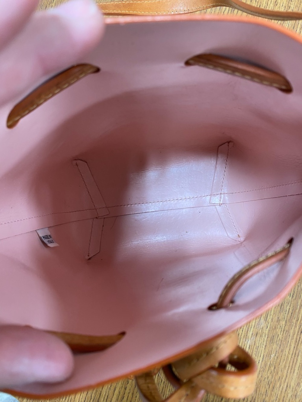 Mansur Gavriel Calfskin Mini Bucket Bag Sun - Picture 15 of 16